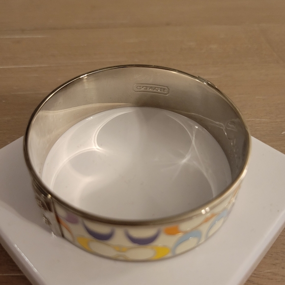 Coach Multicolor Enamel Wide Bangle Bracelet - Picture 7 of 9